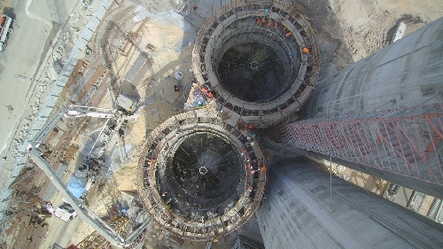 Errichtung von 4 Stück 5400 to Zementsilos, Zementmahlwerk CIMIVOIRE, Abidjan / Elfenbeinküste